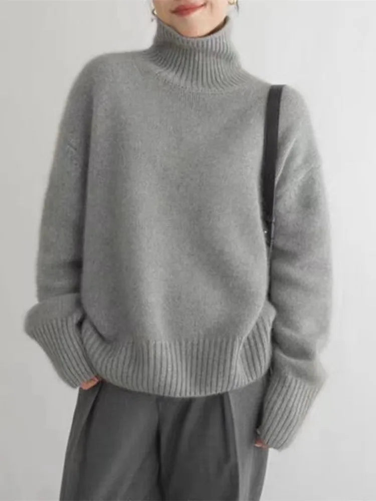 Annelise – High Neck Cashmere Jumper