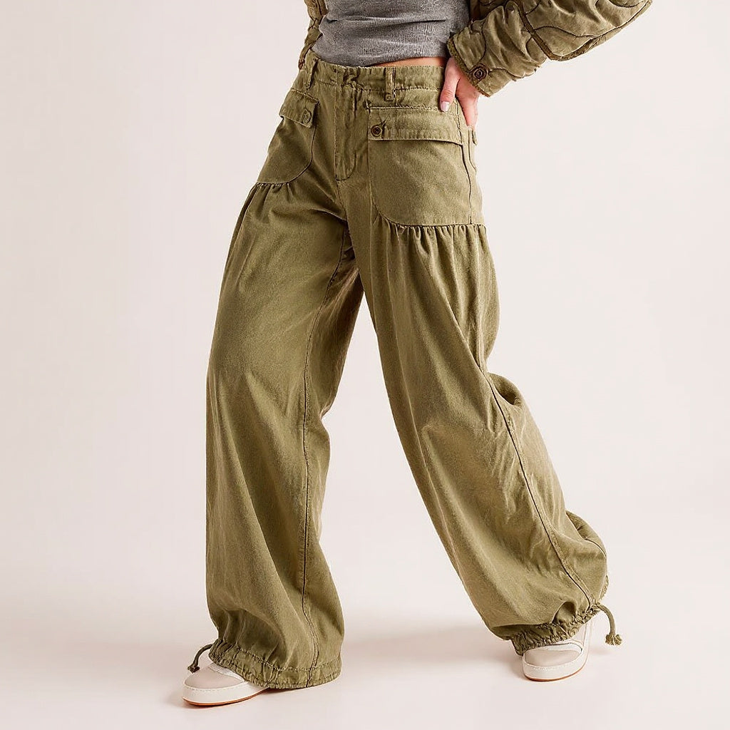 SOPHIA ISABELLA GATHERED DENIM PANT