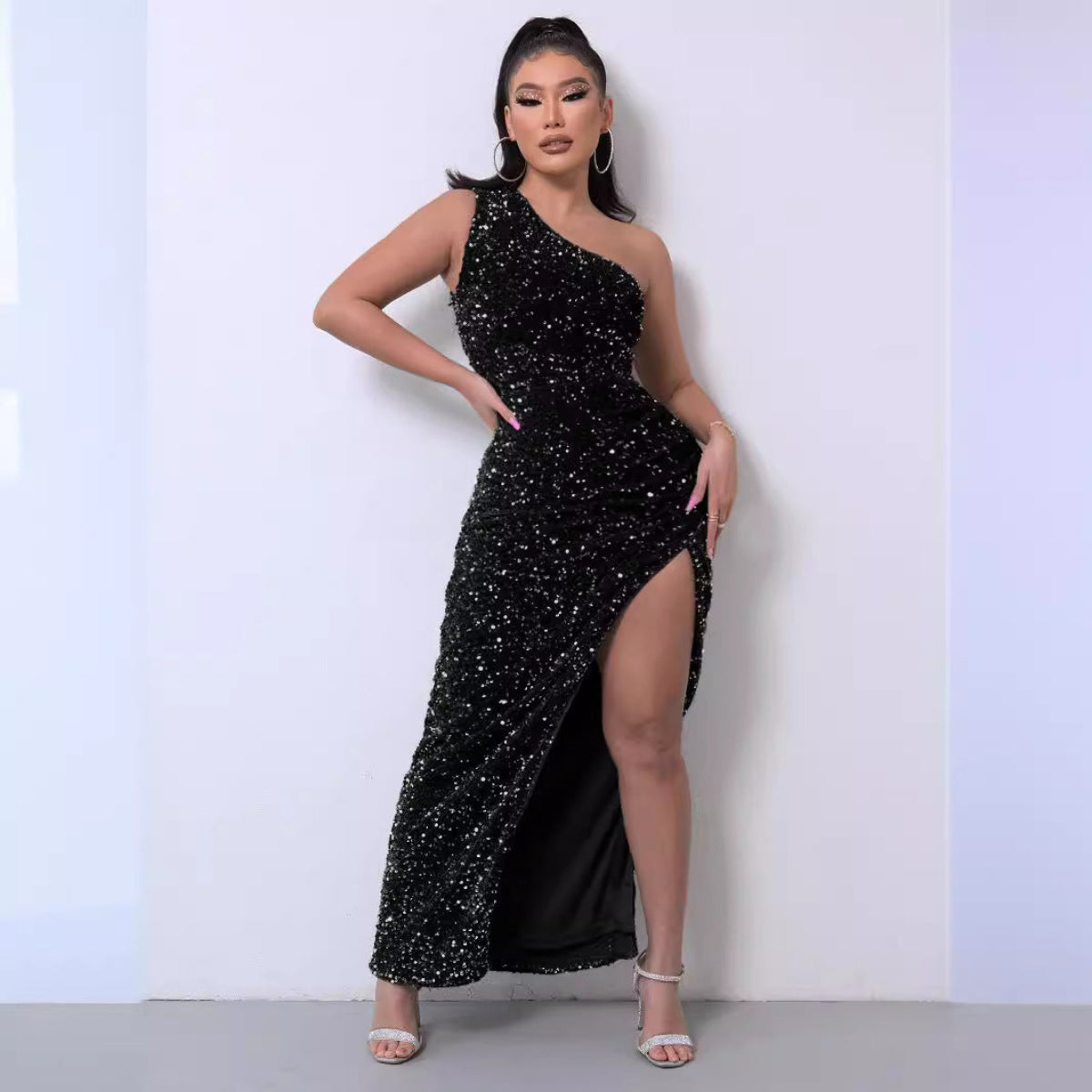 Lillian | Luxe One-Shoulder Evening Dress