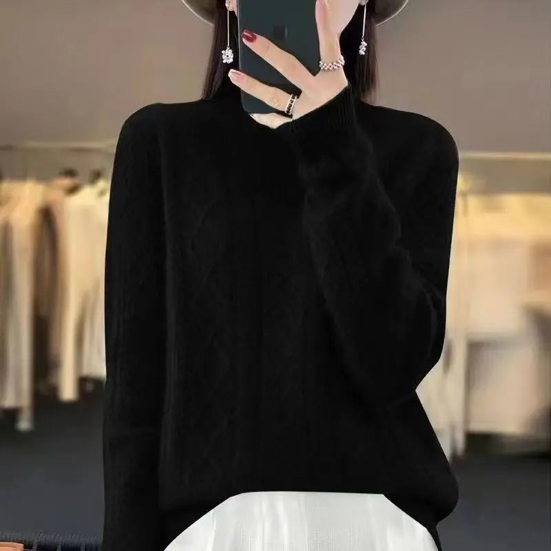 Clarisse London | Cashmere Patterned Knit Sweater