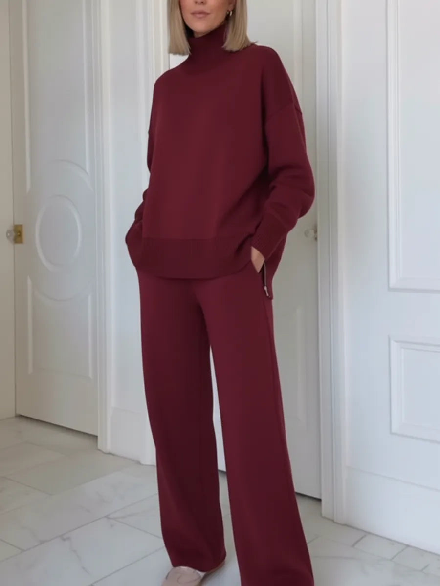 Holla I Top Straight Pants Two-Piece Set