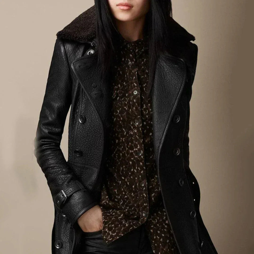 Eirlys | Classic Leather Coat