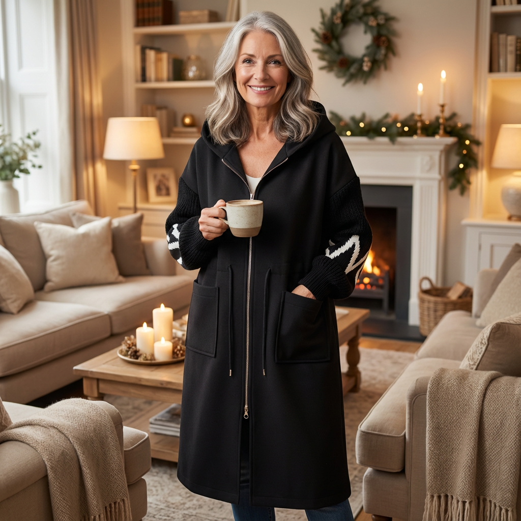 Rosana | Elegant Hooded Coatigan