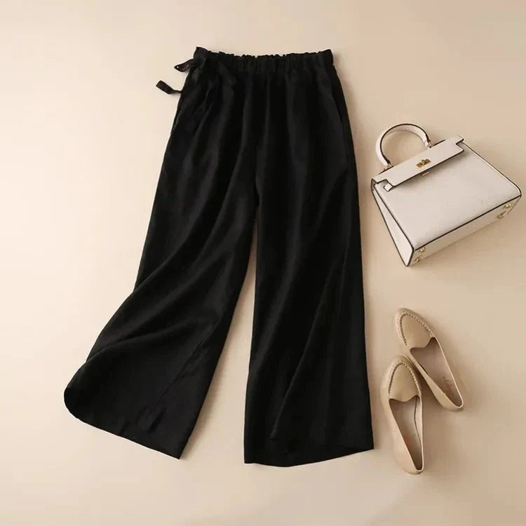 FIORENZA VALENTINA LINEN PALAZZO TROUSER