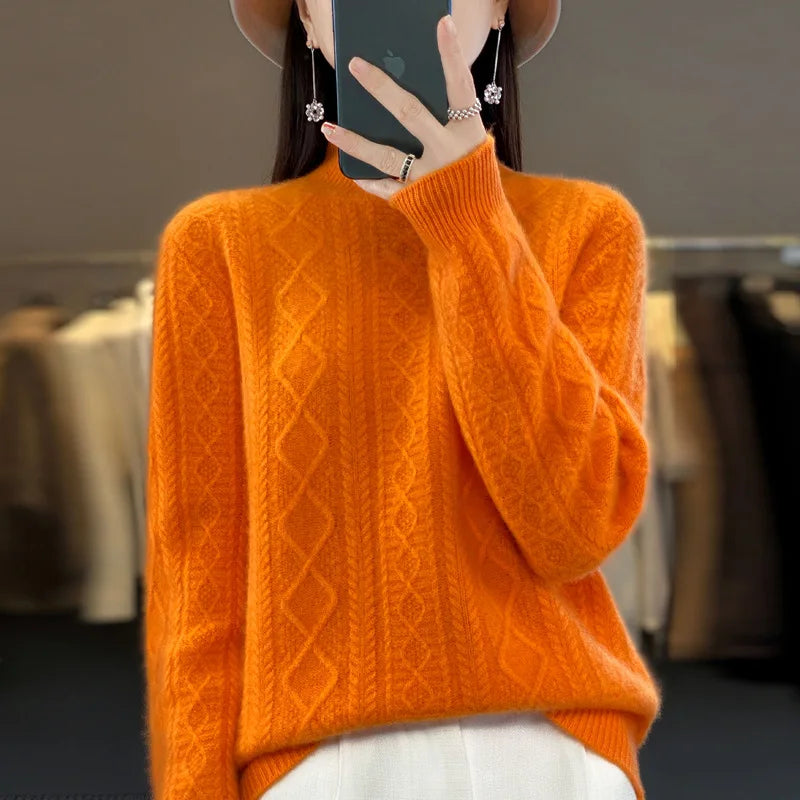 Clarisse London | Cashmere Patterned Knit Sweater