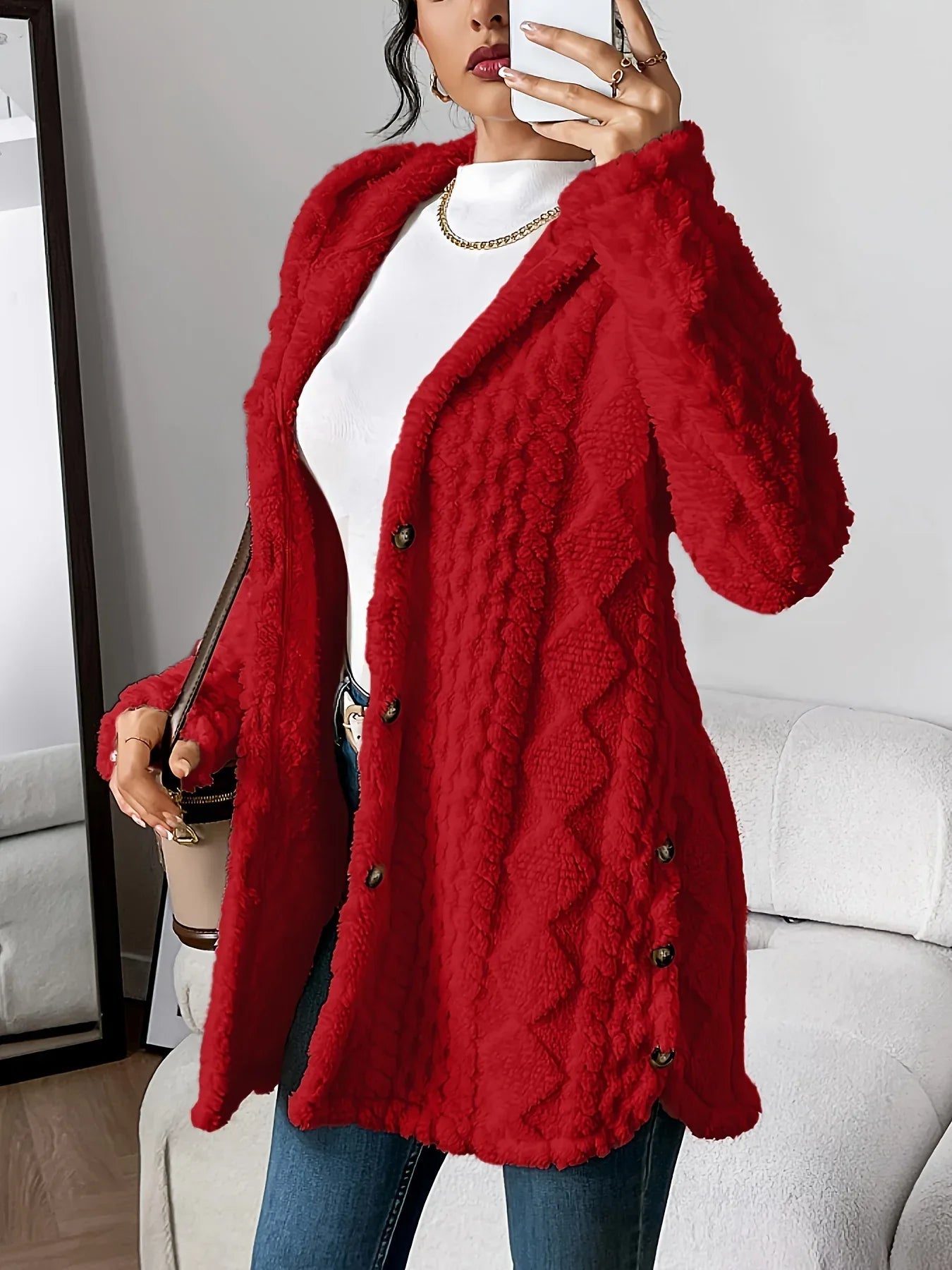 Aria – Cozy Argyle Knit Coat