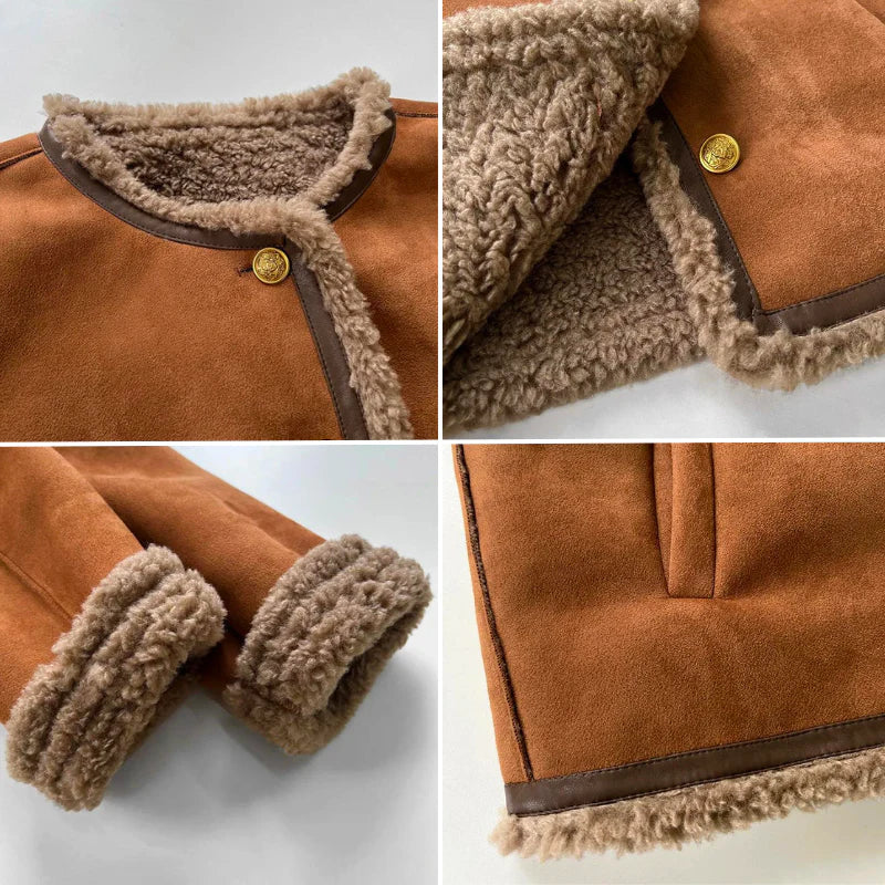 Fenisse™ – Suede-Look Jacket with Soft Teddy Lining