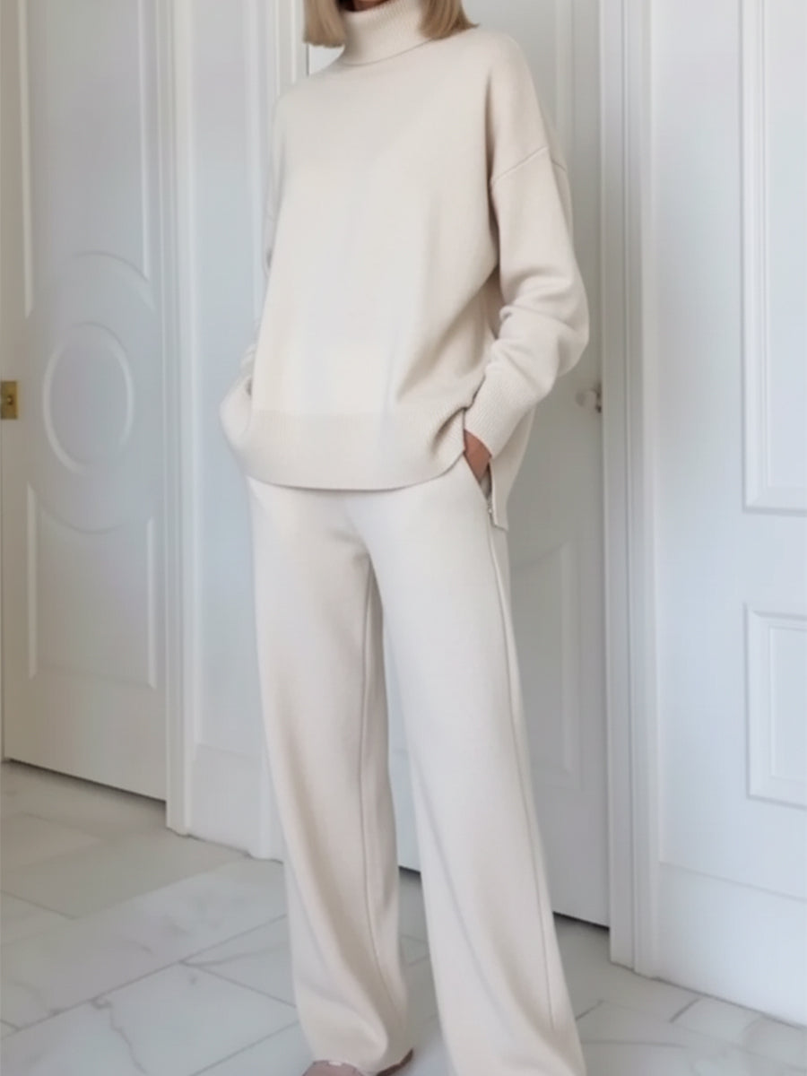 Holla I Top Straight Pants Two-Piece Set